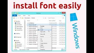 Install New Font In Windows PC Easily