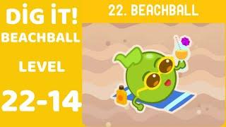 Dig it! Chapter 22 BEACHBALL  -  Level 22-14 Solution Walkthrough