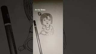 Art by shalu / राधे राधे ️                               #art reels #artist #sketch  #drawing