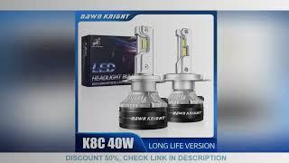 DAWNKNIGHT K8C 40W K7C Led Long Life Version H7 H4 H11 Led Headlight Bulb 3 Copper Tube Led Lights F