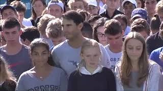 A minute of silence for the victims of the floods in Mallorca / 11 Oct 2018, Rafa Nadal Academy