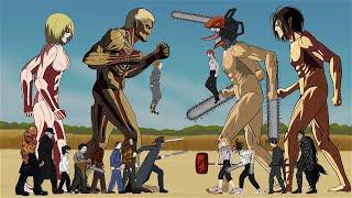 Chainsawman Titan Power Makima VS KatanaMan Armor Titan Jason   Drawing Cartoon2