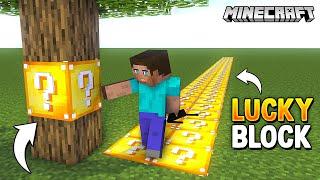 Minecraft but Everything I touch turns Lucky Block...