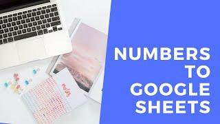 How to Upload a Numbers Spreadsheet to Google Sheets