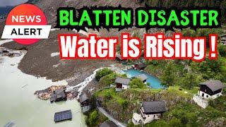 It is Raining ! Lake that has swallowed the rest of Blatten has rising Water Levels again ! #Blatten