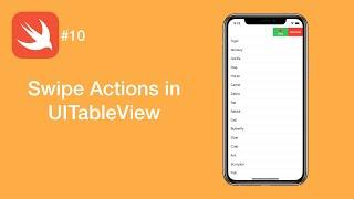 Swipe Actions in UITableView - Swift #10 - iOS Programming