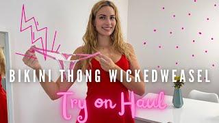 Bikini thong Try on haul Wickedweasel Colección 2024