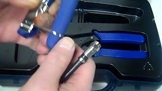 How to Install an F Compression Connector over RG6 Coax Cable using a Compression Tool