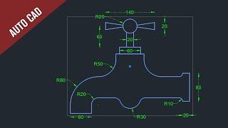 Water Tap Practice Drawing in Auto CAD (4)