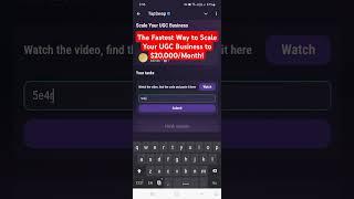 The Fastest Way to Scale Your UGC Business to $20,000/Month! | Tapswap Video Code | Tapswap #shorts