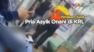 JIJIK! Video Aksi Pria Mainkan Alat Vital di Kereta Rel Listrik