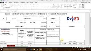 Integrated School Forms Version 4 | Automated SF1, SF3 and SF5 Part 2 of 4 |