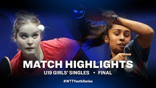 Elena Zaharia vs Prithika Pavade | U19 GS Final | WTT Youth Star Contender Vila Nova de Gaia 2022