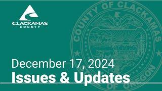 Issues & Updates - December 17, 2024