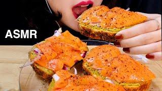 ASMR 연어 아보카도 토스트 Salmon avocado toast LIPS MUKBANG 입술 먹방 eating sounds