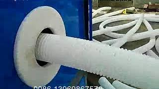 HDPE double wall corrugation pipe extrusion line with hole punching machine