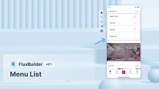 FluxBuilder 2.1  Menu List Layout (Mobile App Builder 2024)
