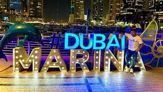 Dubai Marina  Beautiful Night View 4K Video #dubai #dubaimarina #dubainight ️