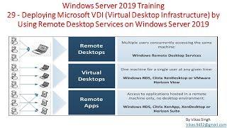 Windows Server 2019 Training 29 - How to Deploy Microsoft VDI (Virtual Desktop Infrastructure)