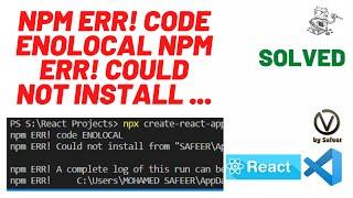 ERR! code ENOLOCAL npm ERR! Could not install from error  | Solved | Fixed