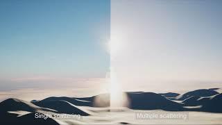 Single vs Multiple scattering comparison - Precomputed Atmospheric Scattering in Unreal Engine 4