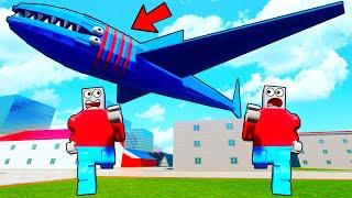 ВТОРЖЕНИЕ АКУЛЫ САМОЛЁТ - МОНСТРЫ ТРЕВОРА ХЕНДЕРСОНА В БРИК РИГС! SCP AIRCRAFT SHARK В BRICK RIGS!