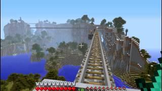 Minecraft Roller coaster / MineCart SURVIVAL MODE