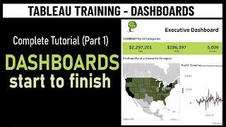 Tableau Dashboard Tutorial - Step by step, from start to finish - Part 1  | sqlbelle