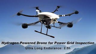 Hydrogen-Powered Drone: Ultimate Power Grid Inspection with 2.5h Endurance