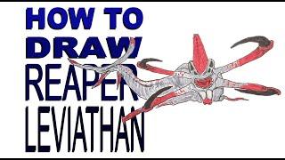 How to draw a Reaper Leviathan (Subnautica)