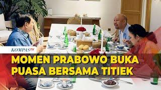 Momen Presiden Prabowo Buka Puasa Hari Kedua Bersama Titiek Soeharto dan Didit