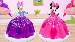 Minnie Mouse Daisy Jelly MakingBest Miniature Disney Junior Minnie Jelly Cake DecoratingMini Cakes