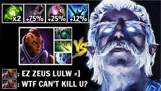 EPIC Max Spell DMG Zeus Mid vs Hard Counter Anti-Mage Last Pick Crazy Game Immortal Rank Dota 2