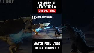 Evolution of Godzilla's atomic breath I SHOWA ERA 03 #comparison #godzilla  #atomicbreath