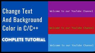 Change Text and Background color in C++ #textcolor