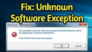 [Fixed] ️Error Code 0xc0000409 Exception Unknown Software Exception Error