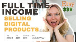 Selling digital products on Etsy | How much I made in 2021 with digital products