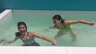 DESAFIO NA PISCINA   BALLET AQUÁTICO  !! #VERAOGEMEASDAILHA