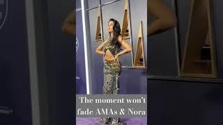"Internet abuzz"#norafatehi turned heads at the AMAs in #lasvegas wearing a stunning Tom Ford dress