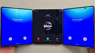 WhatsApp Incoming call& Double Fake call at the Same Time Samsung Galaxy ZFold4plusZFold4=ZFold2