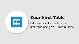 WP Table Builder - Drag and Drop Responsive Table Builder for WordPress