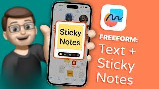 Freeform: Create and Edit Text and Sticky Notes  |  Complete Guide for iPhone (2/9)