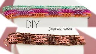 Crochet Links Beaded Bracelet || DIY Beaded Bracelet || Sonysree Creations