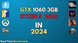 RYZEN 5 2600 + GTX 1060 3GB | 10 Games Tested in 2024