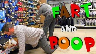 FARTING then POOPING on the FLOOR Again!!!  (FART PRANK)