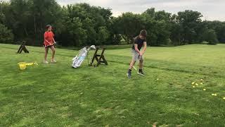 Joe and Ellie hitting balls 1