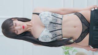(4K 세로룩북) 뽀얀 피부 레전드 몸매 란제리 룩북 직캠️ bikini underwear Lookbook ai Lingerie Try On 겨울 KYUL