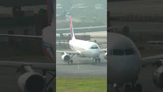 Nepal Airlines A320 backtracks for departure from Kathmandu Airport
