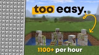 BEST Iron Farm in Minecraft - 17+ Stacks Per Hour - Full Tutorial