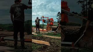 Turbosawmill is the King of Production The M12 automated mill ️ glides up and down the log 🪵